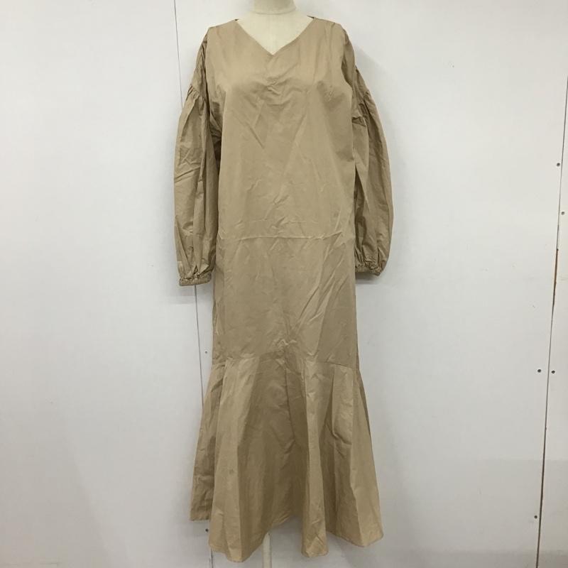 アーバンリサーチ URBAN RESEARCH ワンピース ロングスカート NL16-26D010 長袖ワンピース パフスリーブロングワンピース フレアスカート FREE 無地 ベージュ / ベージュ /  レディース USED 古着 中古 10103974