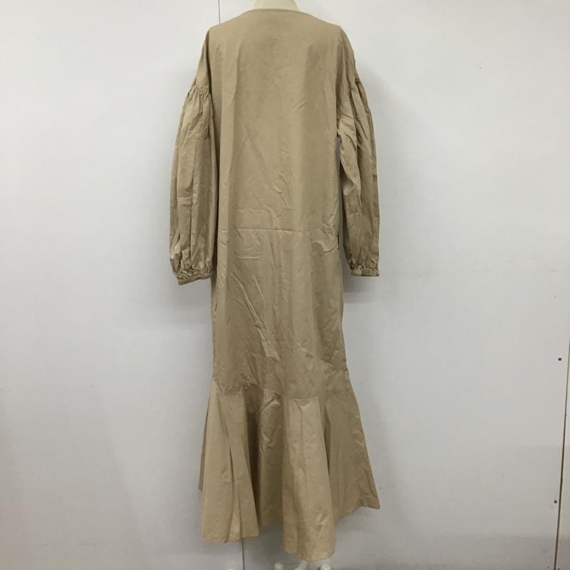 アーバンリサーチ URBAN RESEARCH ワンピース ロングスカート NL16-26D010 長袖ワンピース パフスリーブロングワンピース フレアスカート FREE 無地 ベージュ / ベージュ /  レディース USED 古着 中古 10103974