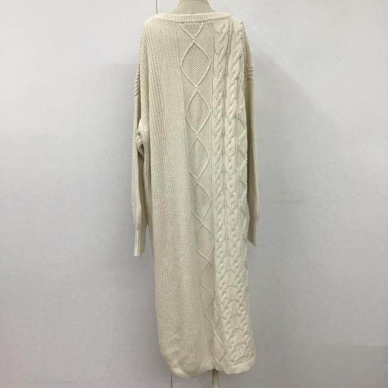 ジーナシス JEANASIS ワンピース ロングスカート JS071170MC ニットワンピース 前スリット ケーブル編み FREE  オフホワイト / オフホワイト /  レディース USED 古着 中古 10103975