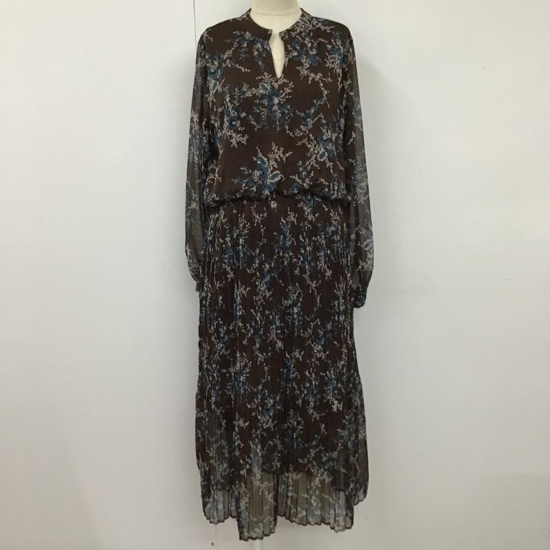 サニーレーベルアーバンリサーチ Sonny Label URBAN RESEARCH ワンピース ロングスカート LA86-26T001 楊柳ヴィンテージフラワーワンピース ロングワンピース FREE 花柄 X 総柄 茶 / ブラウン /  レディース USED 古着 中古 10103976