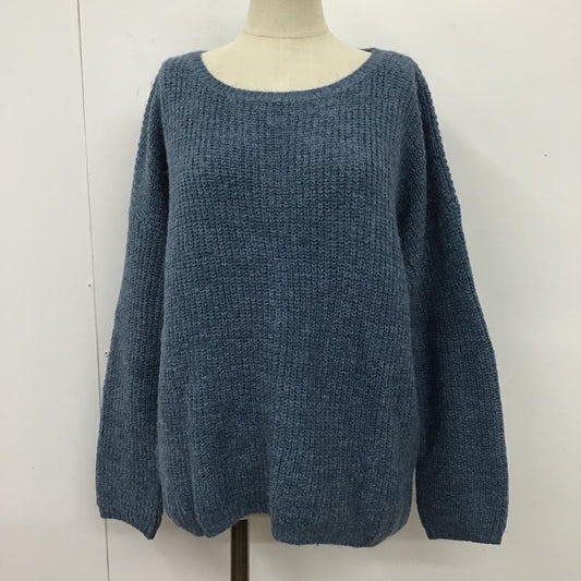 レプシィム LEPSIM ニット、セーター 長袖 LP261831N9 クルーネック FREE 無地 青 / ブルー /  レディース USED 古着 中古 10103977