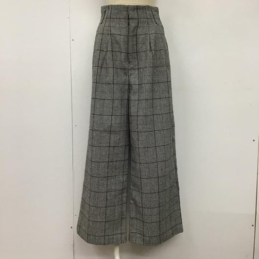 グローバルワーク GLOBAL WORK ボトムス ボトムス GW518512MB グレンチェック ワイドパンツ ハイウエストパンツ L 千鳥格子 白 / ホワイト / X 黒 / ブラック / X 灰 / グレー /  レディース USED 古着 中古 10103982