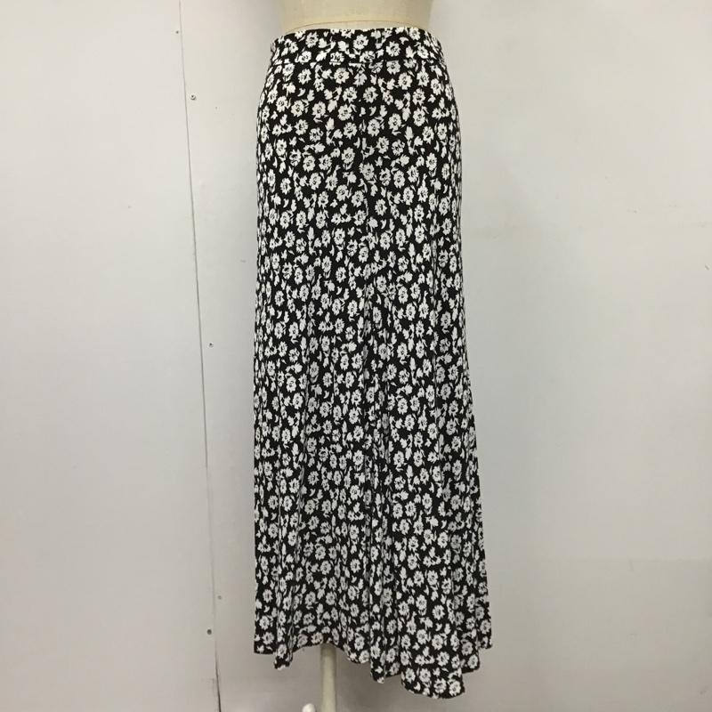 ザラ ZARA スカート ロングスカート XS 総柄 黒 / ブラック /  レディース USED 古着 中古 10103989