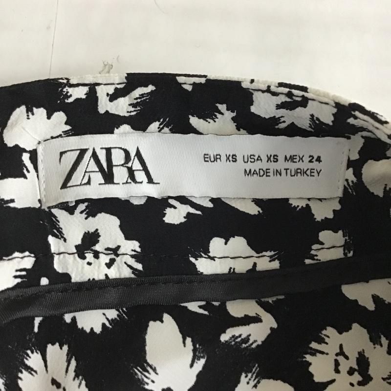 ザラ ZARA スカート ロングスカート XS 総柄 黒 / ブラック /  レディース USED 古着 中古 10103989