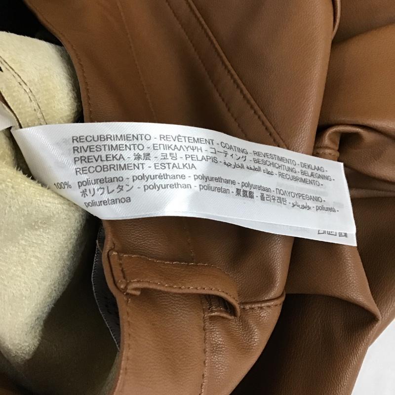 ザラ ZARA ボトムス ボトムス レザーパンツ タグ付 S 無地 茶 / ブラウン /  レディース USED 古着 中古 10103991