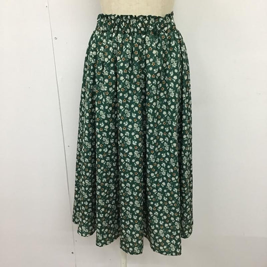 セシルマクビー CECIL McBEE スカート ロングスカート CMB-038 ギャザースカート M 花柄 緑 / グリーン /  レディース USED 古着 中古 10103998