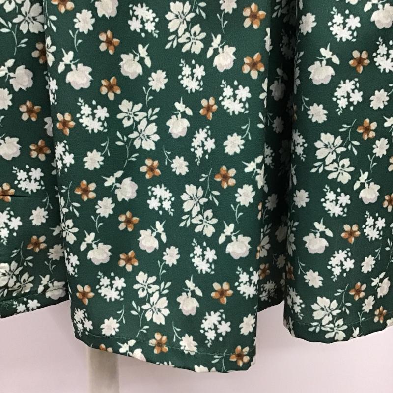 セシルマクビー CECIL McBEE スカート ロングスカート CMB-038 ギャザースカート M 花柄 緑 / グリーン /  レディース USED 古着 中古 10103998