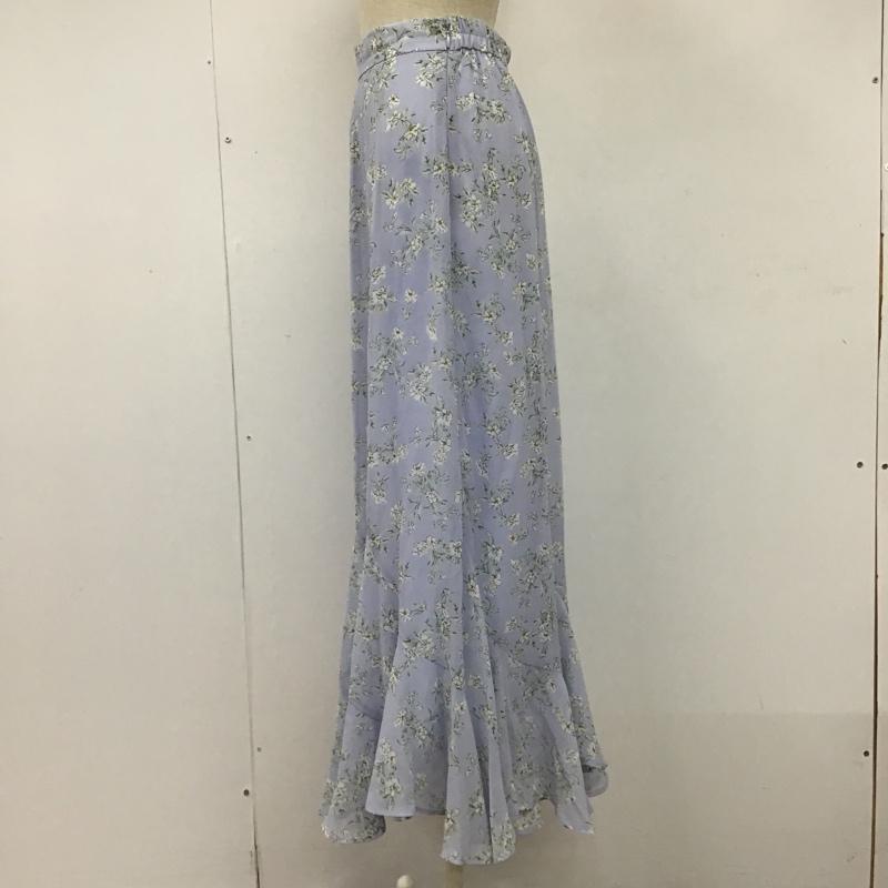 ナイスクラップ NICE CLAUP スカート ロングスカート 400170 マーメイドスカート FREE 花柄 水色 / ライトブルー /  レディース USED 古着 中古 10104006