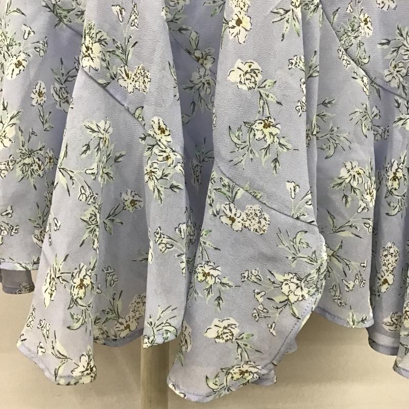 ナイスクラップ NICE CLAUP スカート ロングスカート 400170 マーメイドスカート FREE 花柄 水色 / ライトブルー /  レディース USED 古着 中古 10104006