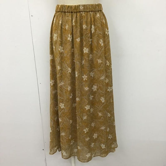 アズールバイマウジー AZUL BY MOUSSY スカート ロングスカート 250BSZ31-511C 楊柳シフォンプリントギャザーSK M 花柄 マスタード / マスタード /  レディース USED 古着 中古 10104007