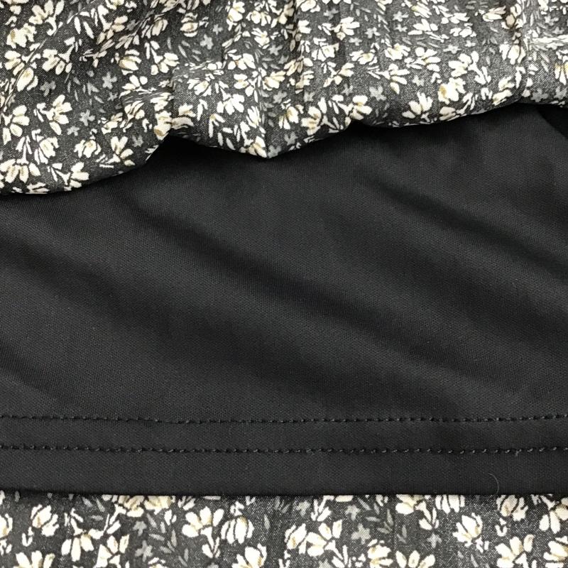ロペピクニック ROPE' PICNIC スカート ロングスカート GDC-12160-A シアーナチュラル楊柳プリーツスカート 38 花柄 黒 / ブラック /  レディース USED 古着 中古 10104012