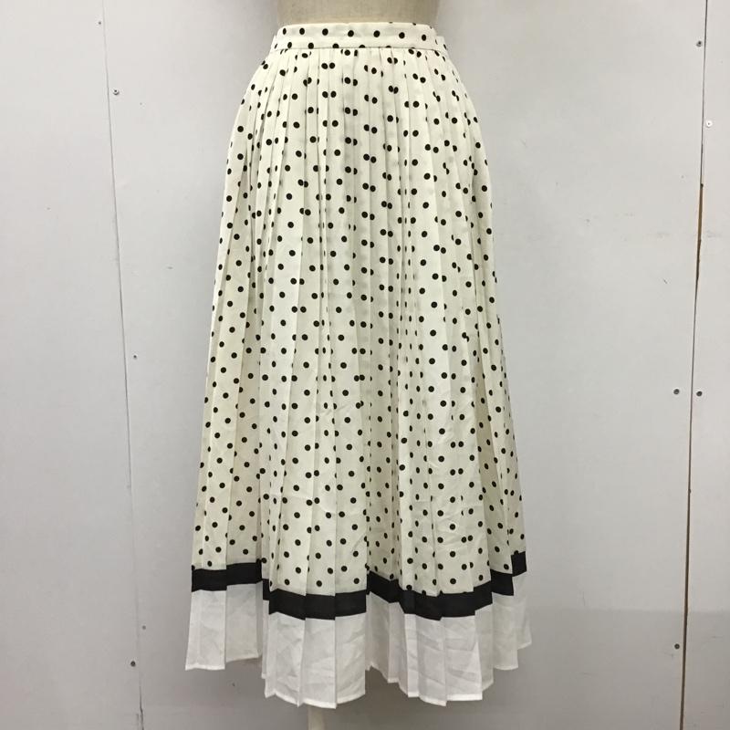 ミッシュマッシュ MISCH MASCH スカート ロングスカート 850600271171721 ドット配色プリーツスカート 水玉 タグ付き S ドット 白 / ホワイト / X 黒 / ブラック /  レディース USED 古着 中古 10104014