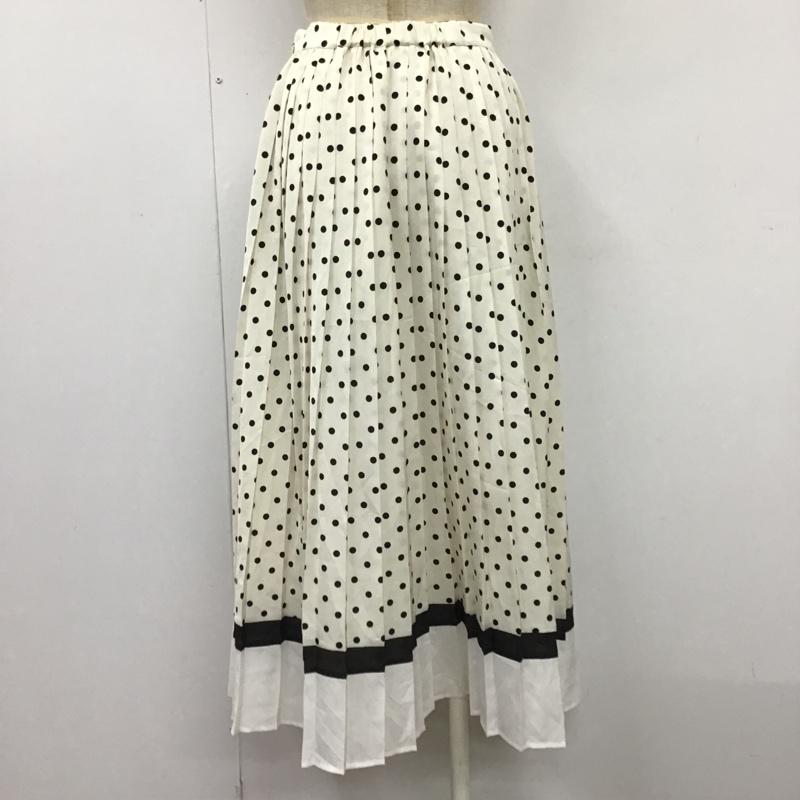 ミッシュマッシュ MISCH MASCH スカート ロングスカート 850600271171721 ドット配色プリーツスカート 水玉 タグ付き S ドット 白 / ホワイト / X 黒 / ブラック /  レディース USED 古着 中古 10104014