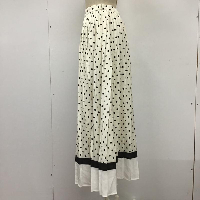 ミッシュマッシュ MISCH MASCH スカート ロングスカート 850600271171721 ドット配色プリーツスカート 水玉 タグ付き S ドット 白 / ホワイト / X 黒 / ブラック /  レディース USED 古着 中古 10104014