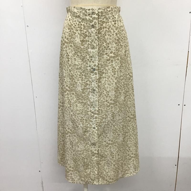ティティベイト titivate スカート ロングスカート XN0458 フロントボタン M 花柄 ベージュ / ベージュ /  レディース USED 古着 中古 10104016