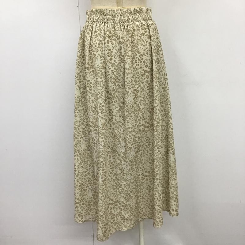ティティベイト titivate スカート ロングスカート XN0458 フロントボタン M 花柄 ベージュ / ベージュ /  レディース USED 古着 中古 10104016