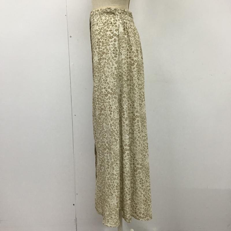 ティティベイト titivate スカート ロングスカート XN0458 フロントボタン M 花柄 ベージュ / ベージュ /  レディース USED 古着 中古 10104016