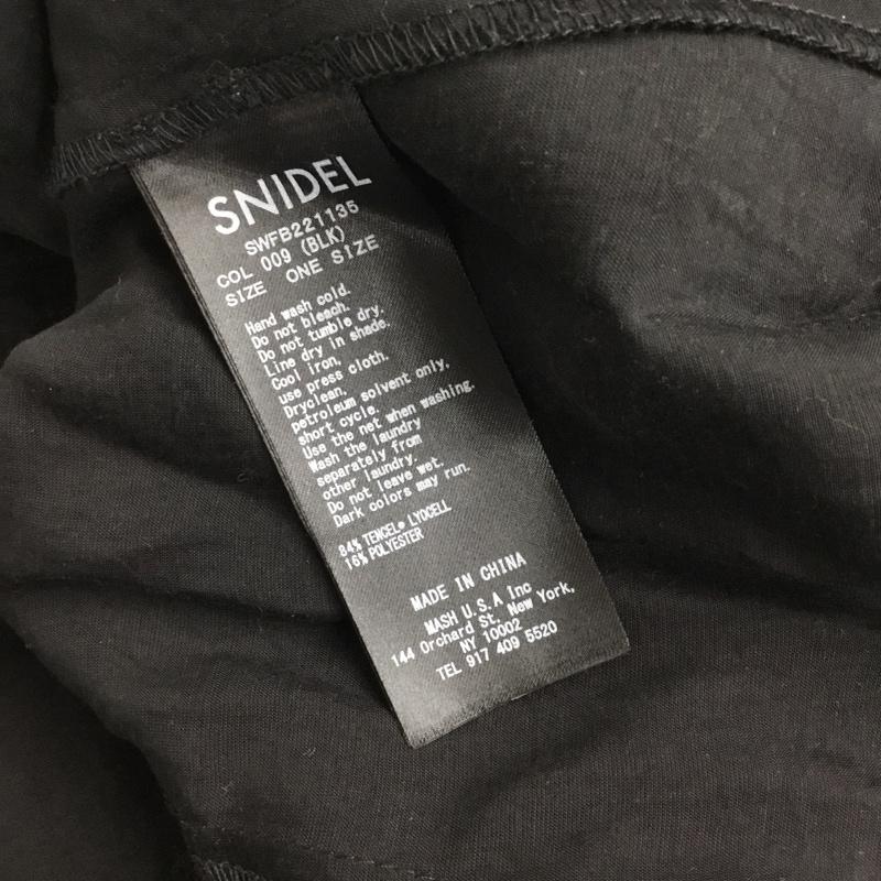 スナイデル SNIDEL シャツ、ブラウス 半袖 SWFB221135 ダブルフロントパフスリーブブラウス 無地 黒 / ブラック /  レディース USED 古着 中古 10104021