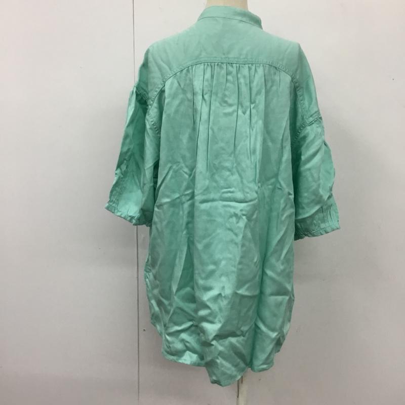 コーエン coen シャツ、ブラウス 半袖 7615-623-0054 ピンタック ノーカラー M 無地 黄緑 / イエローグリーン /  レディース USED 古着 中古 10104037