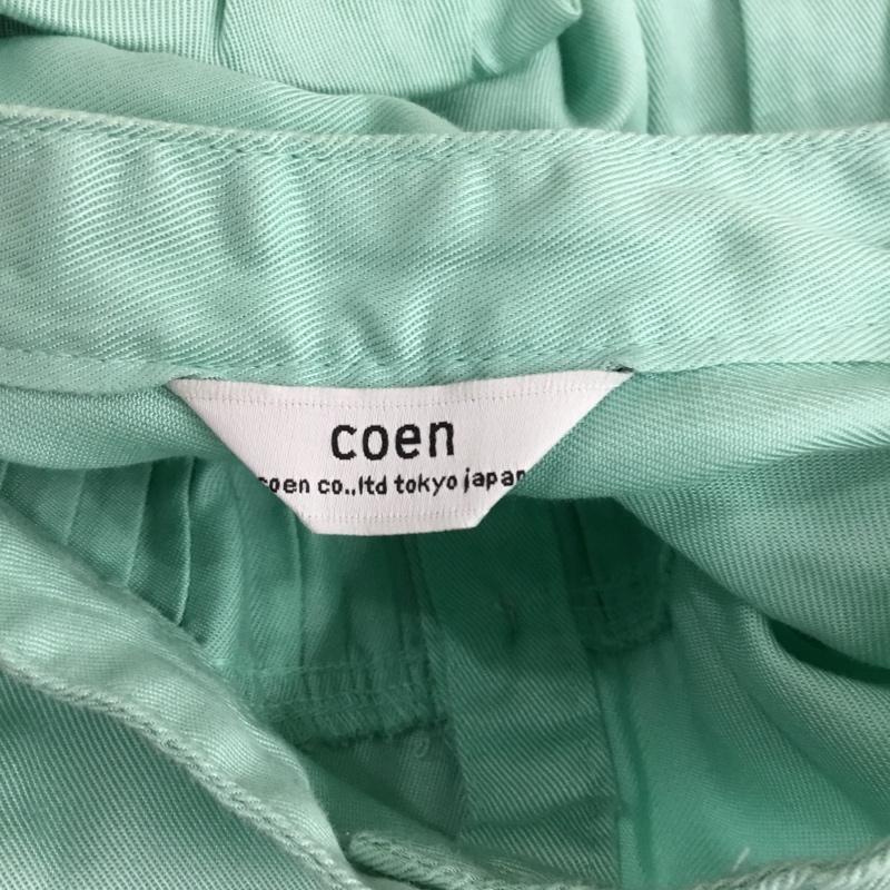 コーエン coen シャツ、ブラウス 半袖 7615-623-0054 ピンタック ノーカラー M 無地 黄緑 / イエローグリーン /  レディース USED 古着 中古 10104037