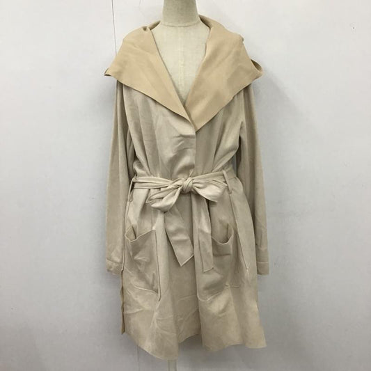 ザラ ZARA カーディガン 長袖 3046 020 710 フェイクスウェードジャケット L 無地 ベージュ / ベージュ /  レディース USED 古着 中古 10104043