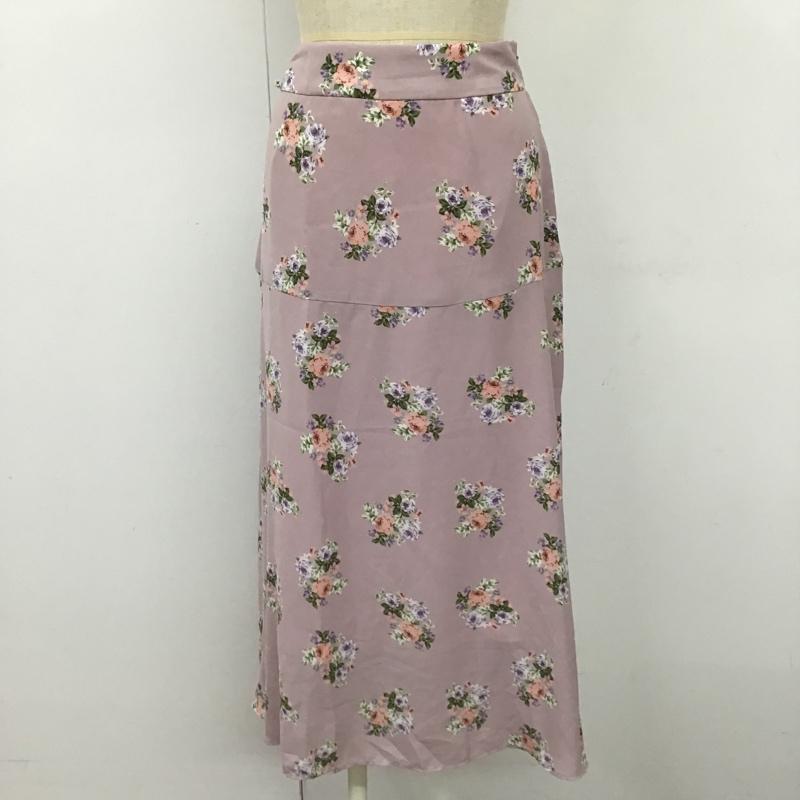 シュープリーム ララ Supreme.La.La スカート ロングスカート M 総柄 X 花柄 桃 / ピンク /  レディース USED 古着 中古 10104046