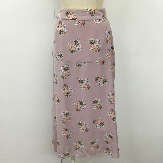 シュープリーム ララ Supreme.La.La スカート ロングスカート M 総柄 X 花柄 桃 / ピンク /  レディース USED 古着 中古 10104046