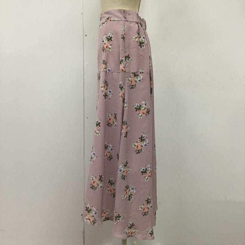 シュープリーム ララ Supreme.La.La スカート ロングスカート M 総柄 X 花柄 桃 / ピンク /  レディース USED 古着 中古 10104046
