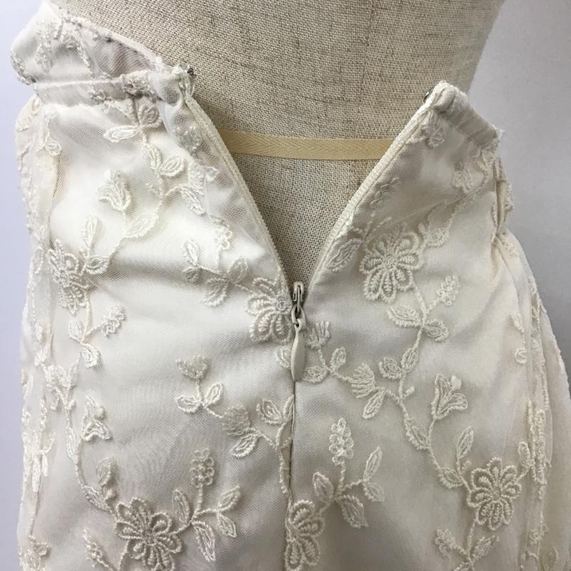 ナイスクラップ NICE CLAUP スカート ロングスカート チュール レース M  アイボリー / アイボリー /  レディース USED 古着 中古 10104049