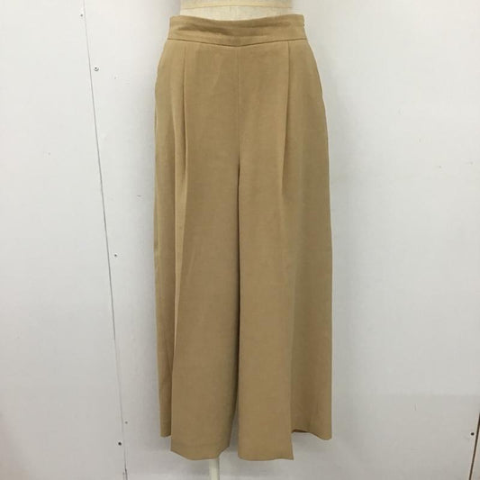 ユナイテッドアローズグリーンレーベルリラクシング UNITED ARROWS green label relaxing ボトムス ボトムス 3514-199-1407 ワイドパンツ クロップド丈 タック入り 40 無地 ベージュ / ベージュ /  レディース USED 古着 中古 10104054