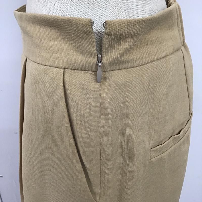 ユナイテッドアローズグリーンレーベルリラクシング UNITED ARROWS green label relaxing ボトムス ボトムス 3514-199-1407 ワイドパンツ クロップド丈 タック入り 40 無地 ベージュ / ベージュ /  レディース USED 古着 中古 10104054