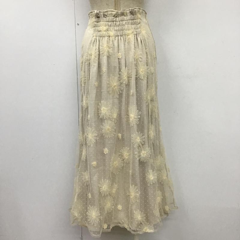 ナイスクラップ NICE CLAUP スカート ロングスカート チュールスカート FREE  アイボリー / アイボリー /  レディース USED 古着 中古 10104055