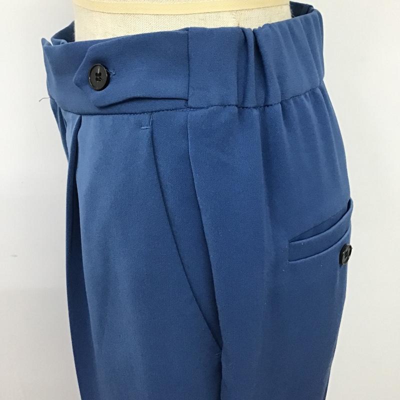ジーナシス JEANASIS パンツ スラックス JS050519MC 裾スリット テーパードパンツ FREE 無地 青 / ブルー /  レディース USED 古着 中古 10104059