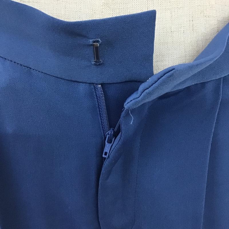 ジーナシス JEANASIS パンツ スラックス JS050519MC 裾スリット テーパードパンツ FREE 無地 青 / ブルー /  レディース USED 古着 中古 10104059