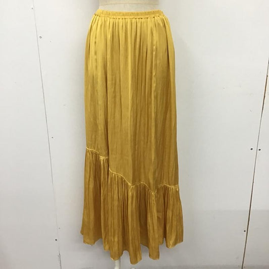 アクアガール aquagirl スカート ロングスカート 129-76001 キャザースカート 38 無地 マスタード / マスタード /  レディース USED 古着 中古 10104060
