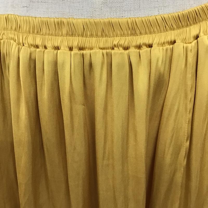アクアガール aquagirl スカート ロングスカート 129-76001 キャザースカート 38 無地 マスタード / マスタード /  レディース USED 古着 中古 10104060