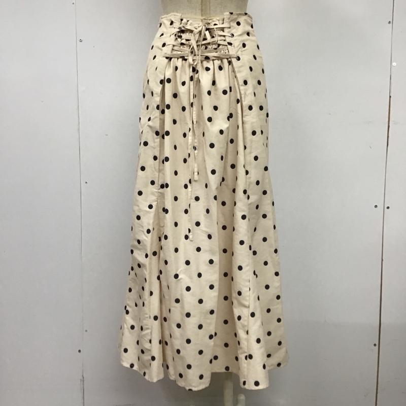 ナイスクラップ NICE CLAUP スカート ロングスカート L ドット アイボリー / アイボリー /  レディース USED 古着 中古 10104061