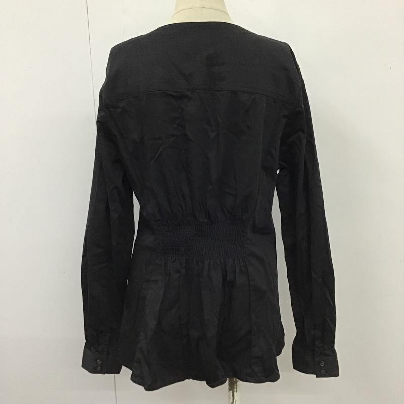 スライ SLY シャツ、ブラウス 長袖 030CSK30-2550 WAIST TUCK V／N TOPS 7号 無地 黒 / ブラック /  レディース USED 古着 中古 10104071