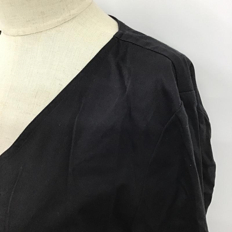 スライ SLY シャツ、ブラウス 長袖 030CSK30-2550 WAIST TUCK V／N TOPS 7号 無地 黒 / ブラック /  レディース USED 古着 中古 10104071