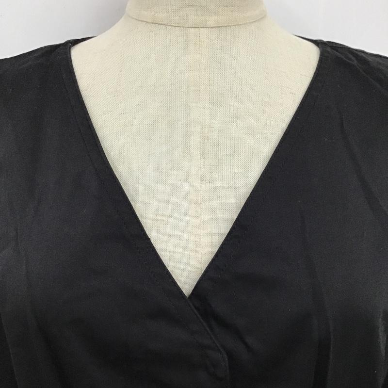 スライ SLY シャツ、ブラウス 長袖 030CSK30-2550 WAIST TUCK V／N TOPS 7号 無地 黒 / ブラック /  レディース USED 古着 中古 10104071