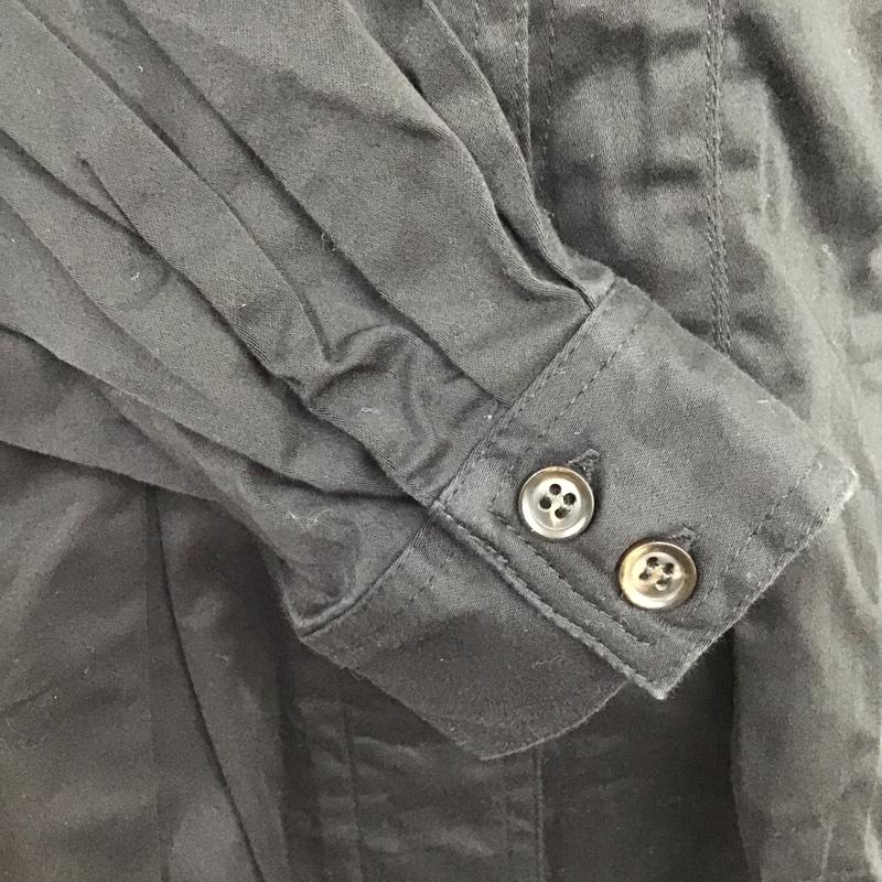スライ SLY シャツ、ブラウス 長袖 030CSK30-2550 WAIST TUCK V／N TOPS 7号 無地 黒 / ブラック /  レディース USED 古着 中古 10104071