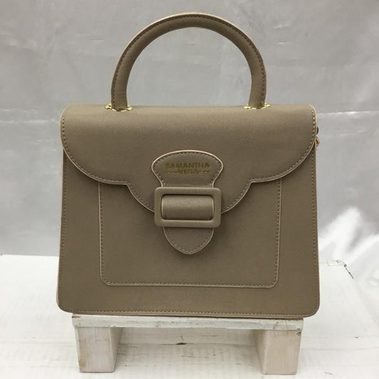 サマンサベガ Samantha Vega ハンドバッグ ハンドバッグ 2WAY ショルダー ロゴ、文字 グレージュ / グレージュ /  レディース USED 古着 中古 10104098