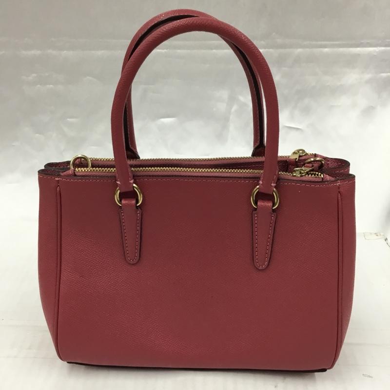 コーチ COACH ハンドバッグ ハンドバッグ F44962 ミニ サリー キャリーオール 2WAY ショルダー ロゴ、文字 桃 / ピンク /  レディース USED 古着 中古 10104101