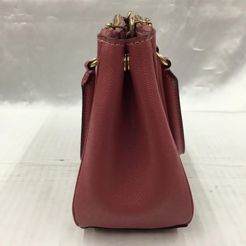 コーチ COACH ハンドバッグ ハンドバッグ F44962 ミニ サリー キャリーオール 2WAY ショルダー ロゴ、文字 桃 / ピンク /  レディース USED 古着 中古 10104101