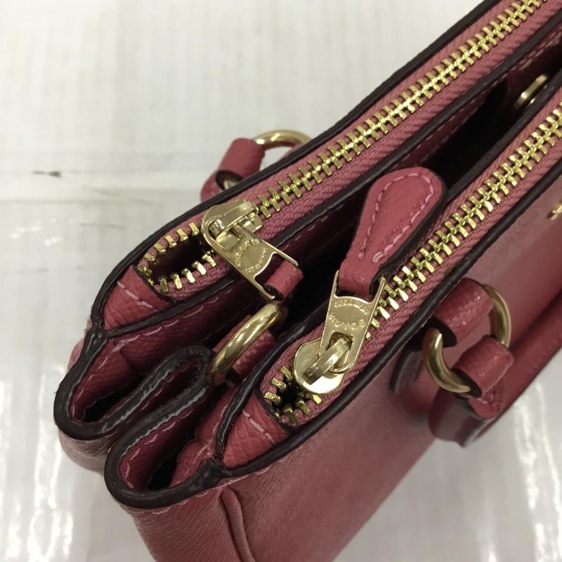 コーチ COACH ハンドバッグ ハンドバッグ F44962 ミニ サリー キャリーオール 2WAY ショルダー ロゴ、文字 桃 / ピンク /  レディース USED 古着 中古 10104101