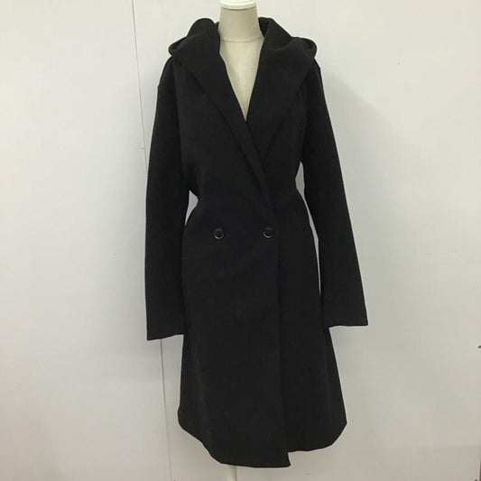 ザラ ZARA コート コート一般 ロングコート ロングジャケット カラージャケット アウター ダッフルコート M 無地 黒 / ブラック /  レディース USED 古着 中古 10104107