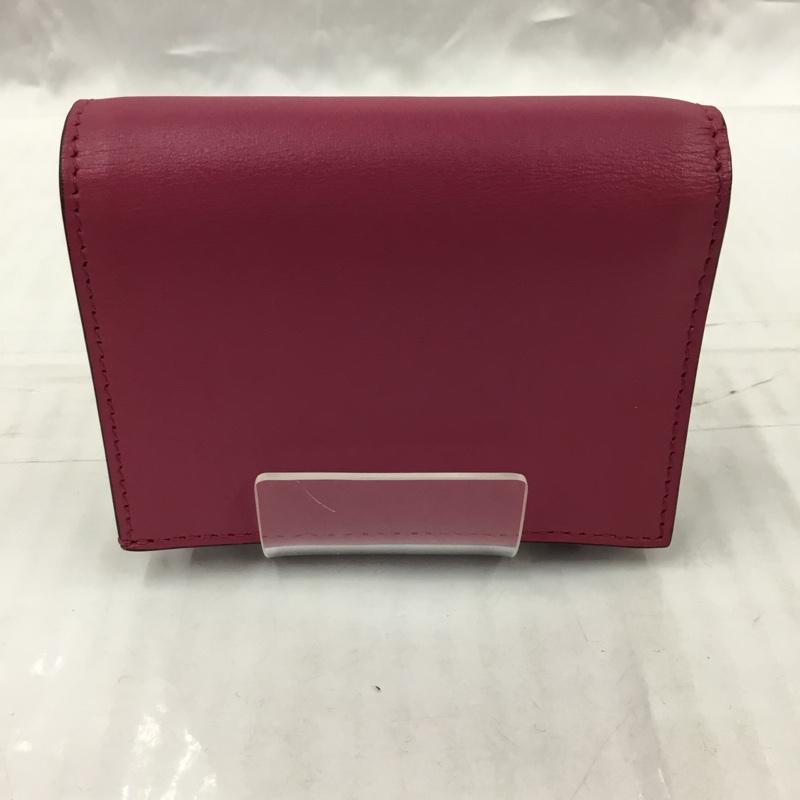 ジミーチュウ JIMMY CHOO 財布 コンパクト財布 HANNE PKR 112274 箱有 二つ折り ロゴ、文字 桃 / ピンク /  レディース USED 古着 中古 10104114