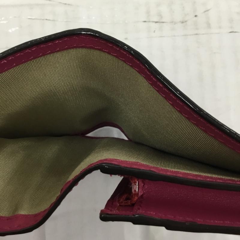 ジミーチュウ JIMMY CHOO 財布 コンパクト財布 HANNE PKR 112274 箱有 二つ折り ロゴ、文字 桃 / ピンク /  レディース USED 古着 中古 10104114