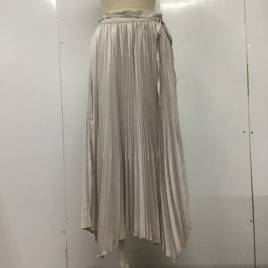 センスオブプレイス SENSEOFPLACE スカート ロングスカート AA17-25B101 スカート レザーライクプリーツスカート ロングスカート 無地 灰 / グレー /  レディース USED 古着 中古 10104119