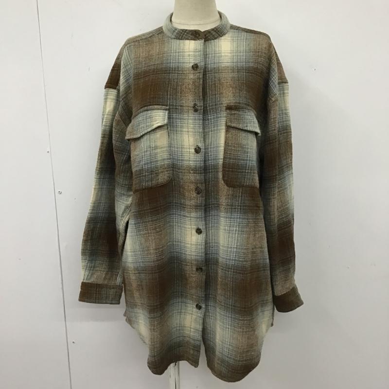 フリークスストア FREAK'S STORE シャツ、ブラウス 長袖 長袖シャツ ノーカラーシャツ ネルシャツ チェックシャツ チェック マルチカラー / マルチカラー /  レディース USED 古着 中古 10104124